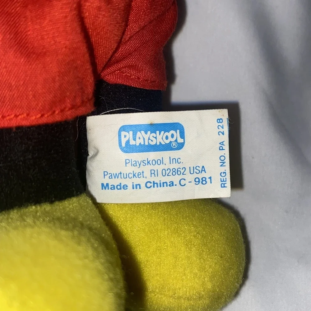 Vintage Playskool Disney Mickey Mouse Plush Stuffed‎ Animal Toy 1986